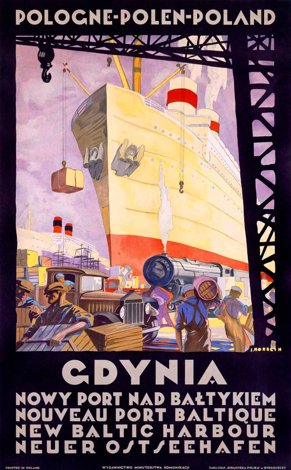Polish Shipping Port of Gdynia Promtional Poster 0000-4383