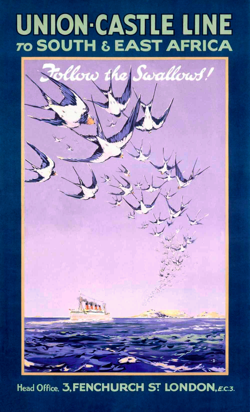 Union Castle Ocean Lines Travel Africa Poster 0000-4386