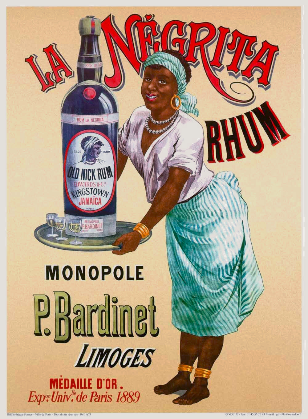 French Le Negrita Rum Poster 0000-4756