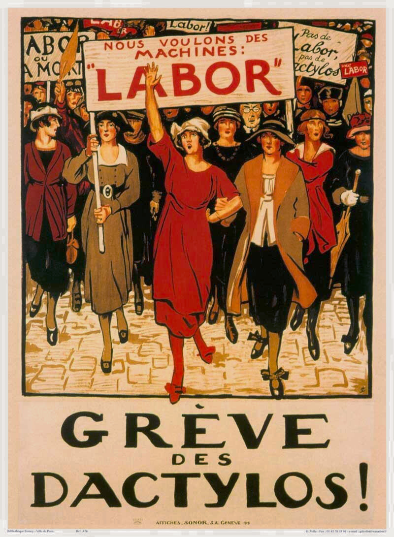 Womens Labor Force Greve des Dactylos Poster 0000-4757