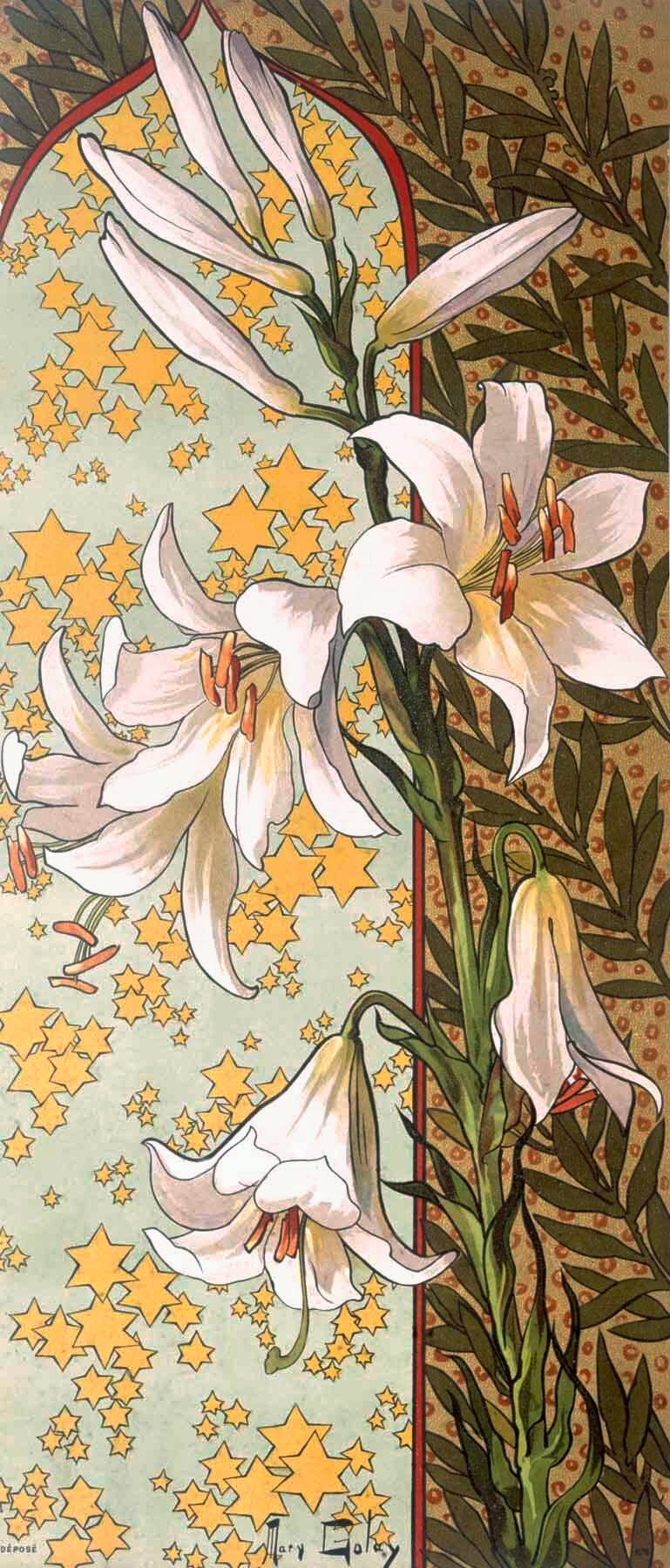 Golay Nouveau Casa Blanca Lily Poster 0000-8226