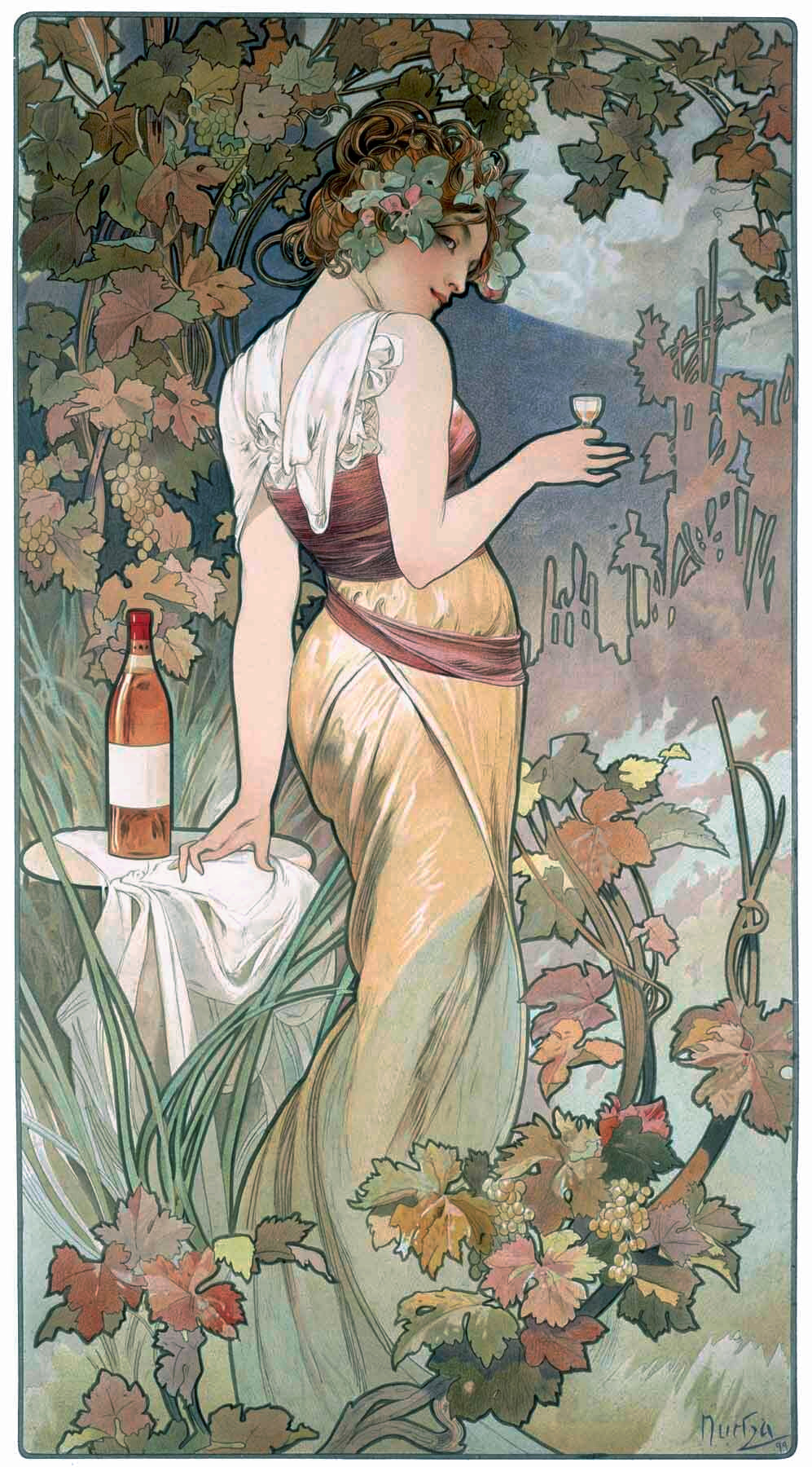 Mucha Nouveau Cognac Template Poster 0000-8301