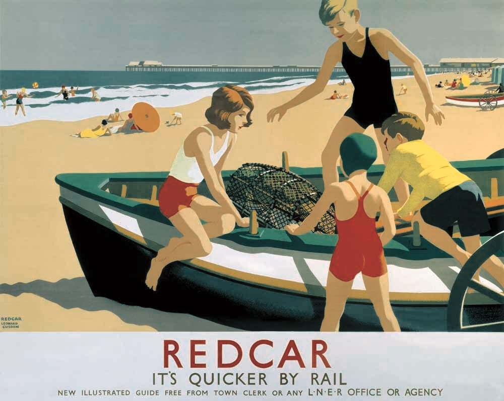 Redcar, LNER poster, 1936-1937. 0001-3220
