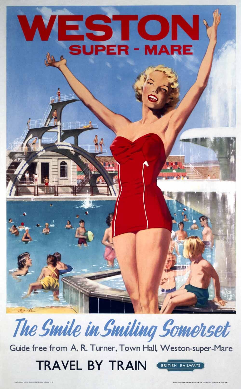 ‘Weston-super-Mare’, BR poster, 1948-1965. 0001-3492