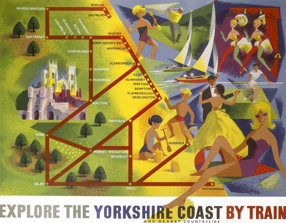 Explore the Yorkshire Coast by Train BR poster 0001-3541