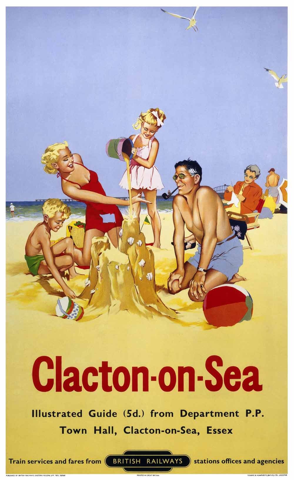 Clacton-on-Sea, BR poster, 1958. 0001-3566