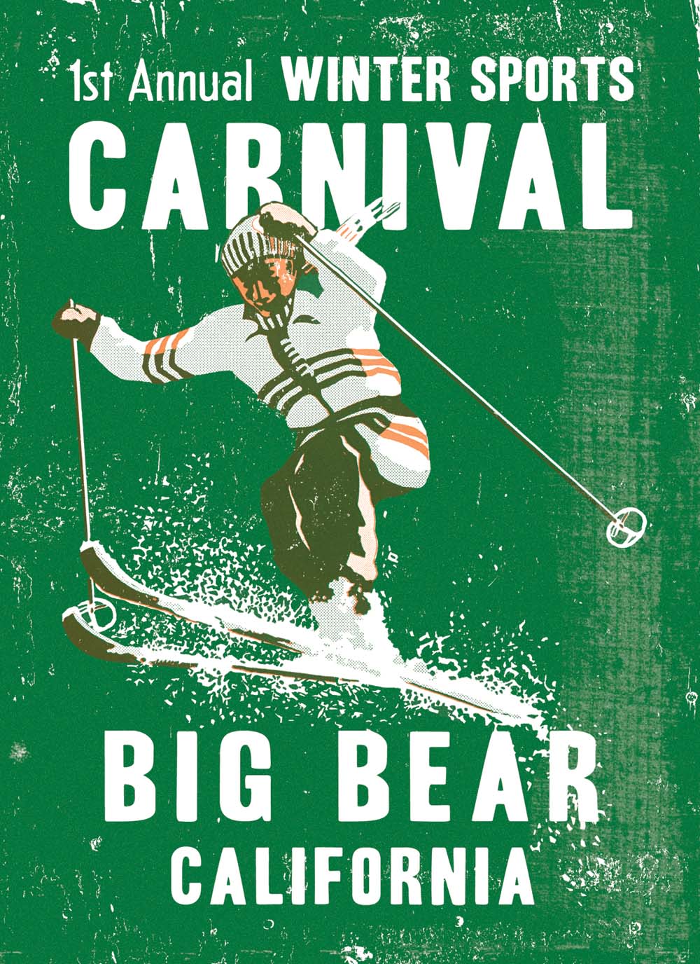 Vintage Ski Jump Customizable 0003-1708