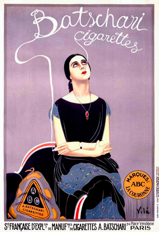 French Batschari Cigarette Poster 0000-0369