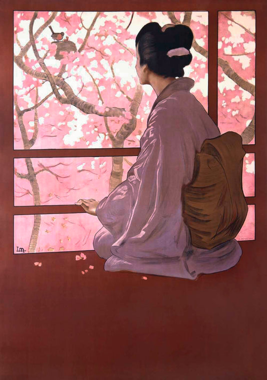 Cherry Blossum Geisha Poster 0000-0444