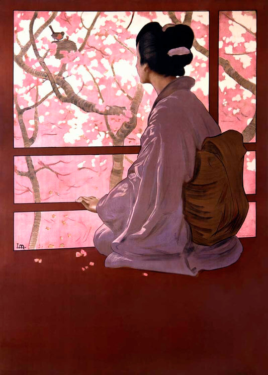 Cherry Blossum Geisha Poster 0000-0444