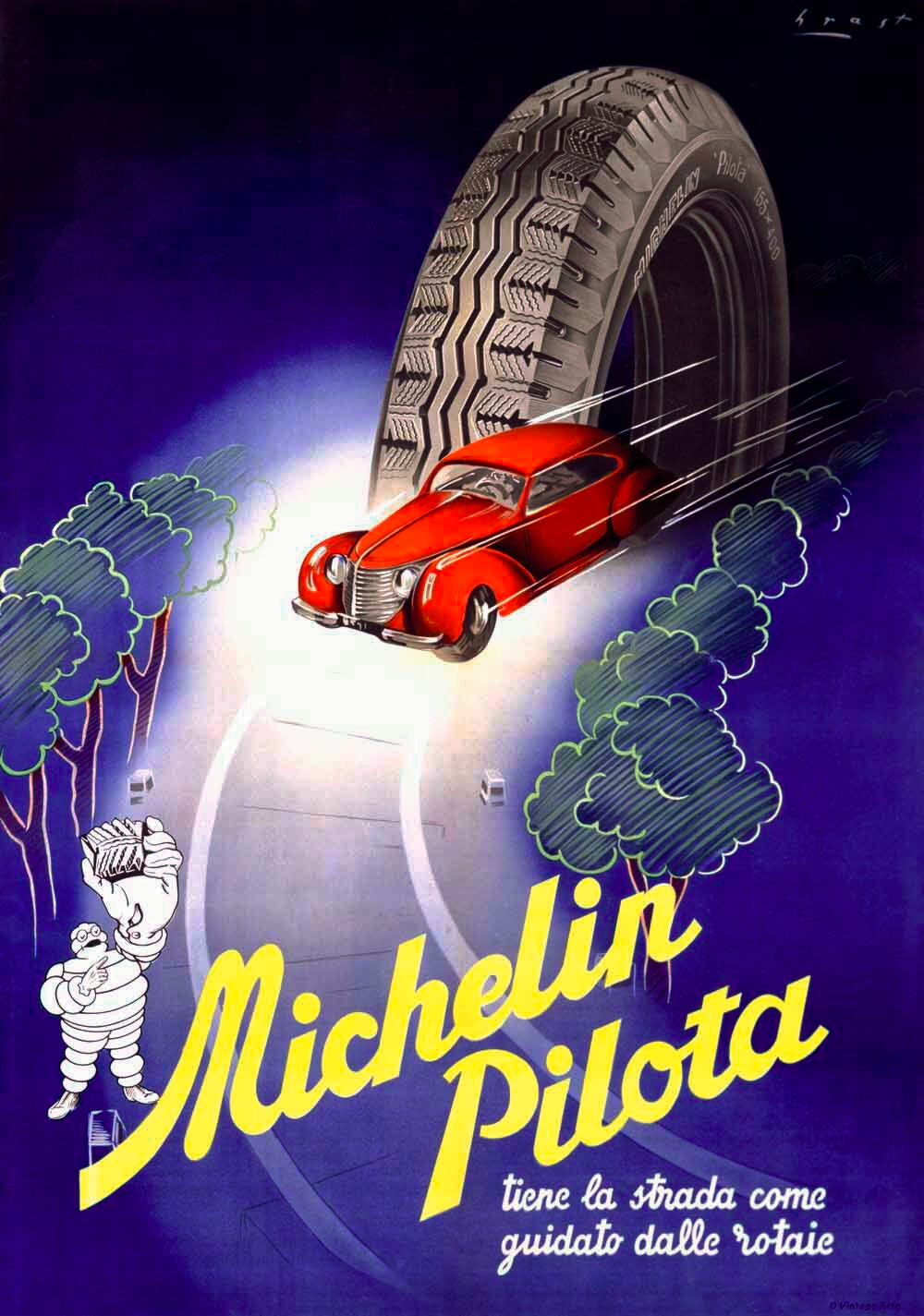 1930's Bibendum Michelin Pilot Tire Poster 0000-0471