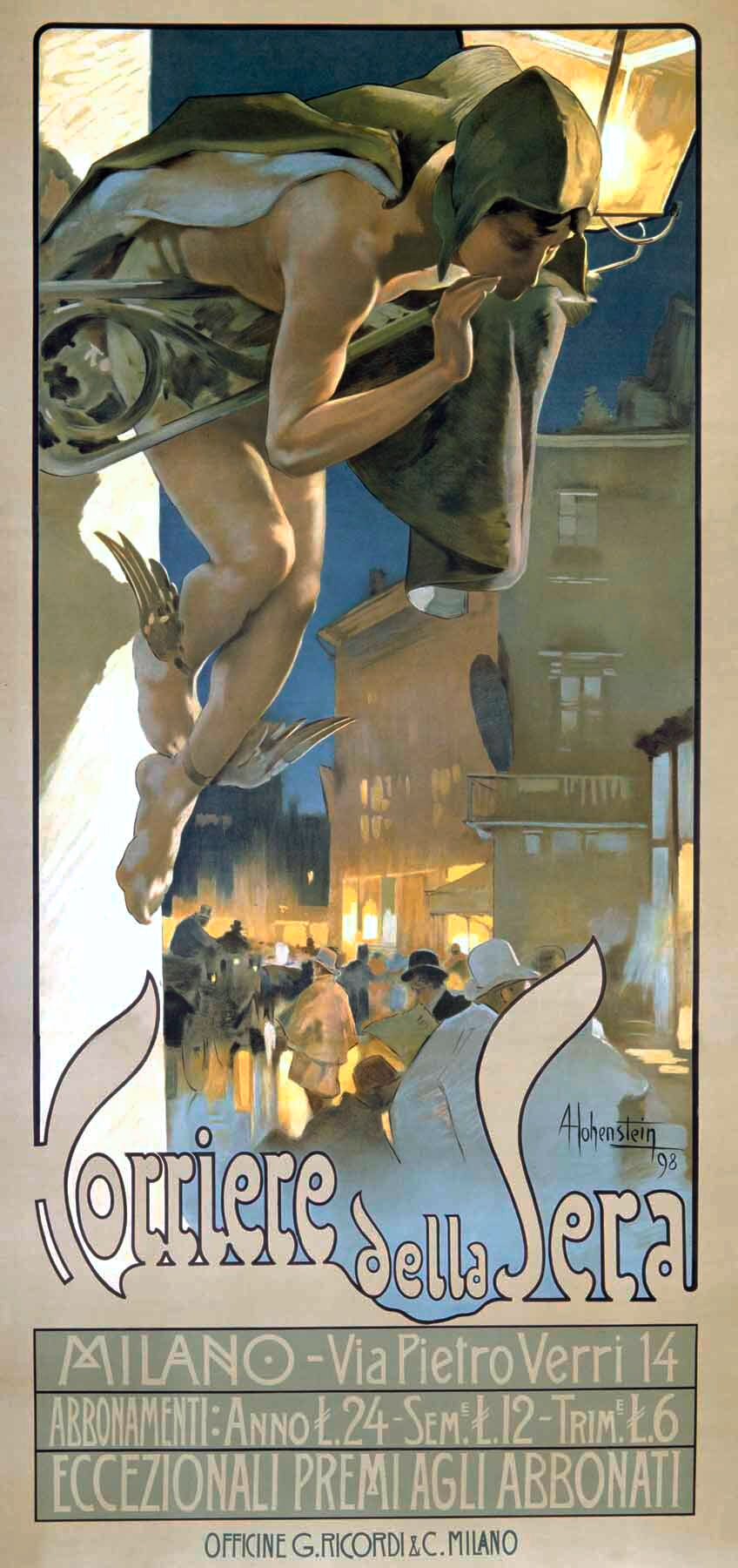 Courier of the Evening Newspaper Poster 0000-0478
