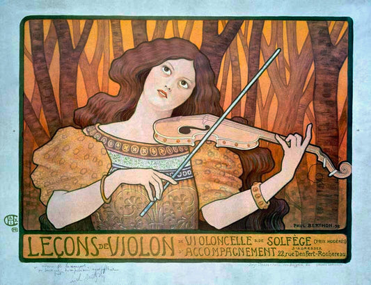 Lecons Music Violin Poster 0000-0558