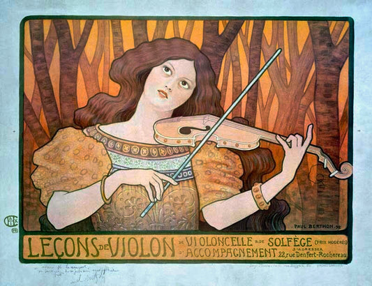 Lecons Music Violin Poster	 0000-0558