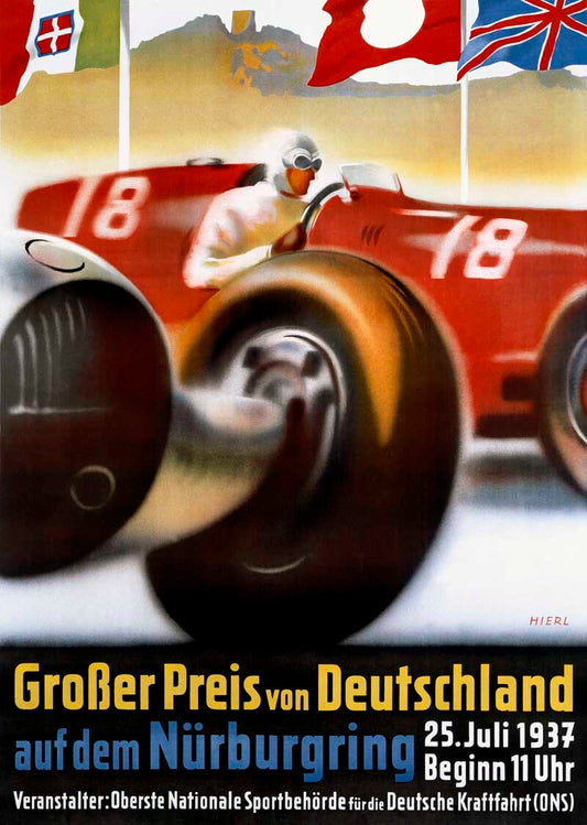 1937 Nurburgring Grand Prix Poster 0000-0594
