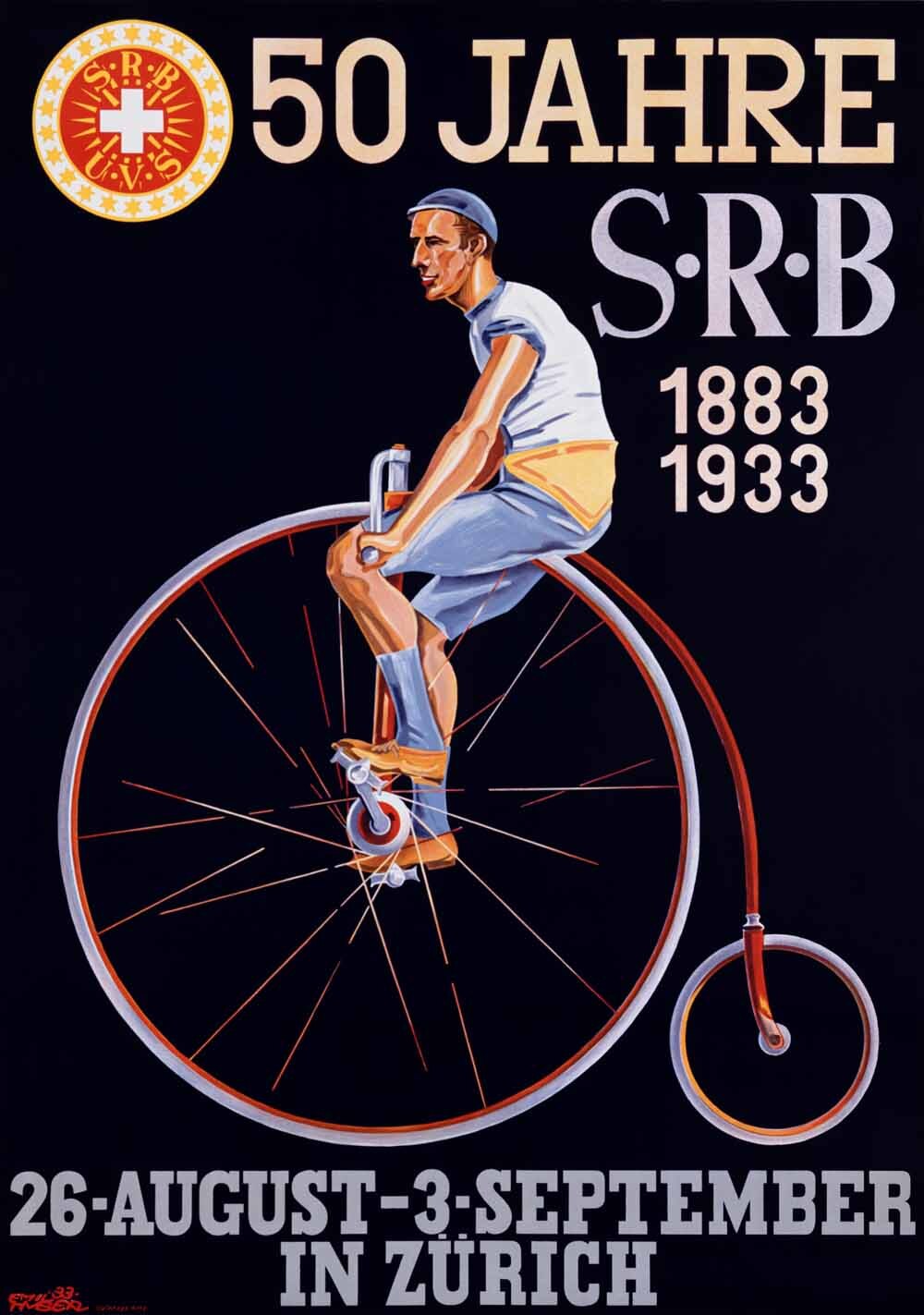 Swiss S.R.B. Bicycle Federation Poster 0000-0606