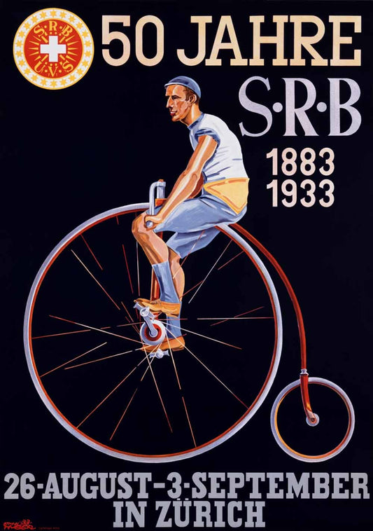 Swiss S.R.B. Bicycle Federation Poster 0000-0606