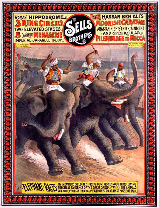 Sells Bros Elephant Circus Race 0000-0620