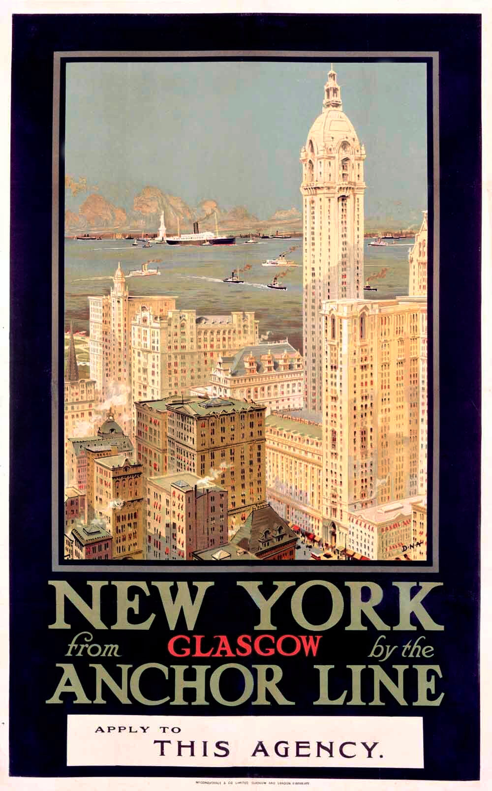 New York City Anchor Ocean Line 0000-0690