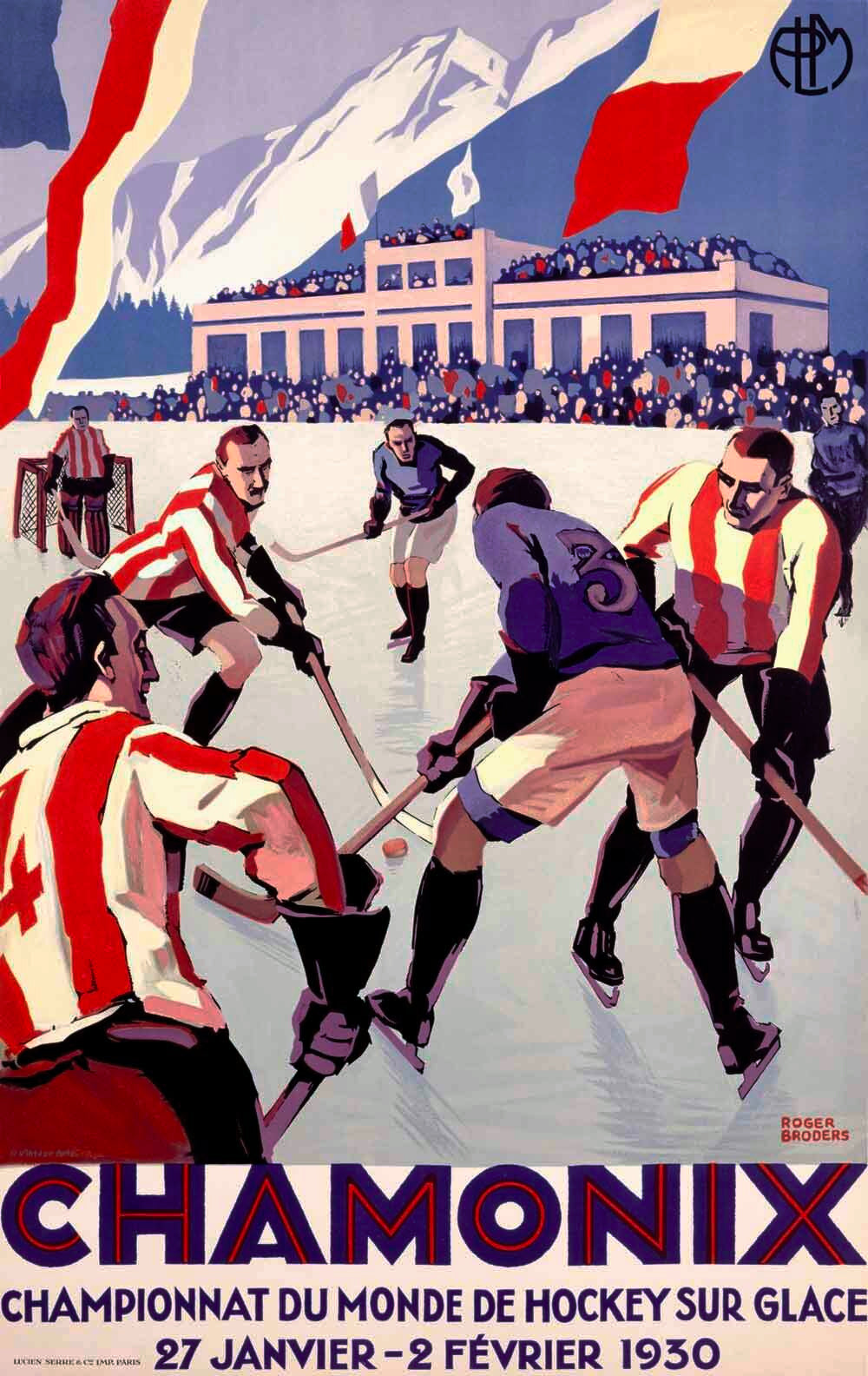 Chamonix Ice Hockey Poster 0000-0695