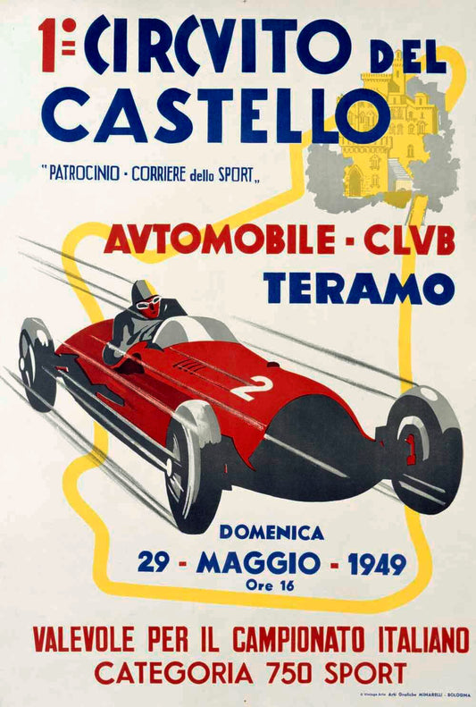 1949 Circuito del Castello Race Poster 0000-0761