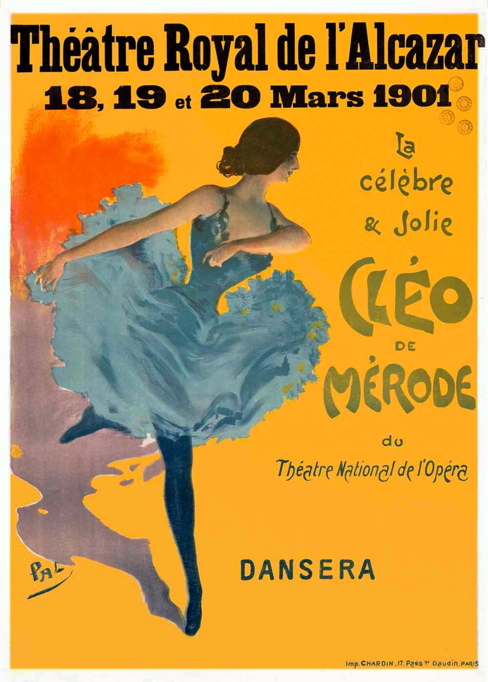Austrian Cleo de Merode Ballerina Poster 0000-0843