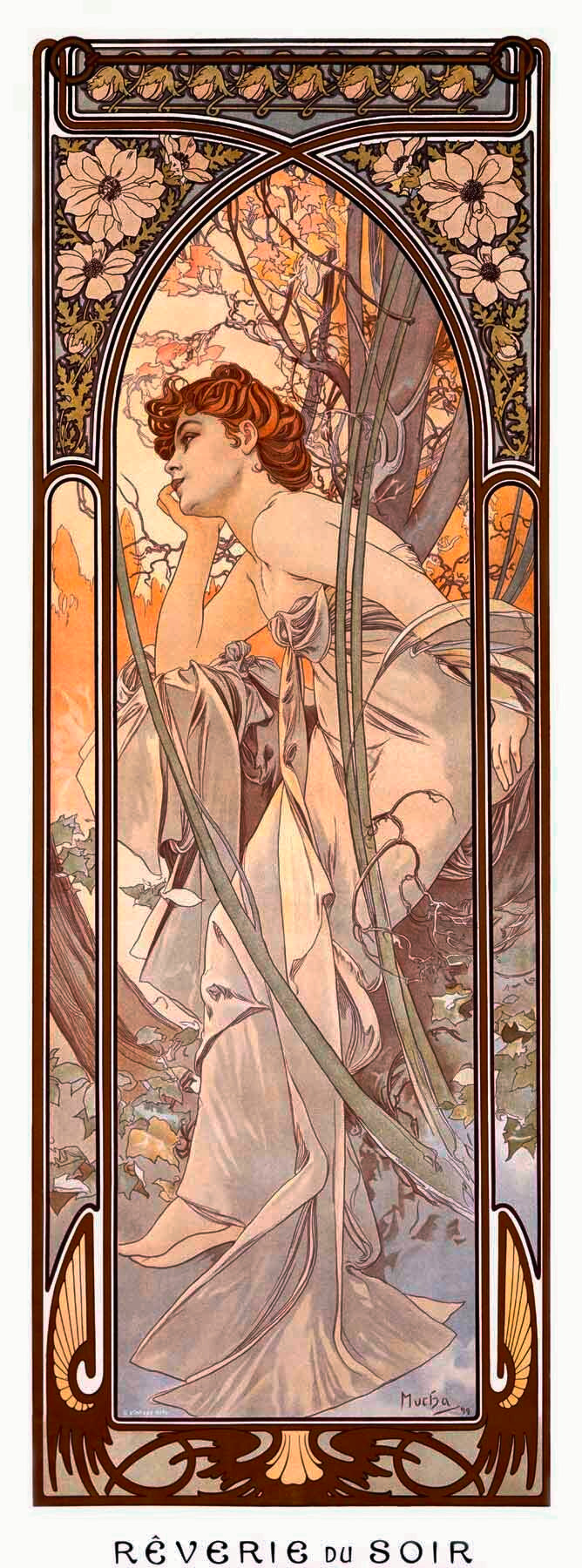 Mucha Reverie du Soir Poster 0000-0916