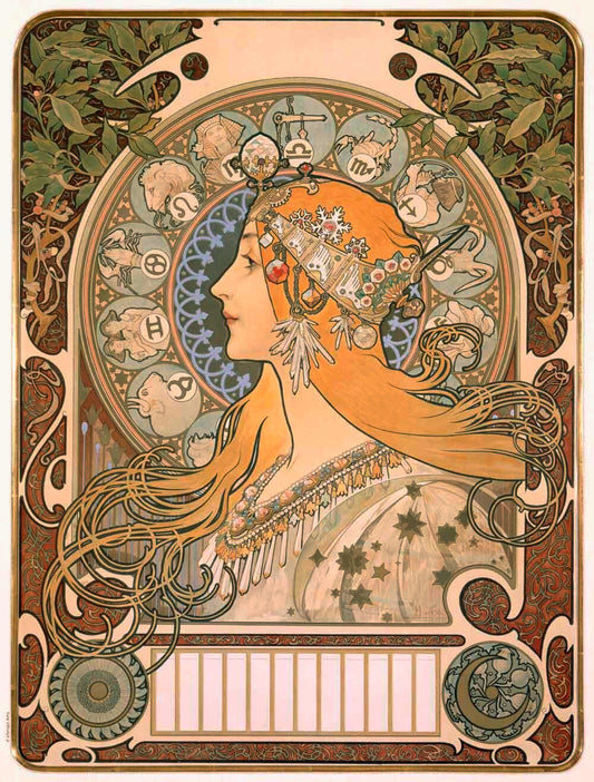 Mucha Nouveau Zodiac Poster 0000-0918