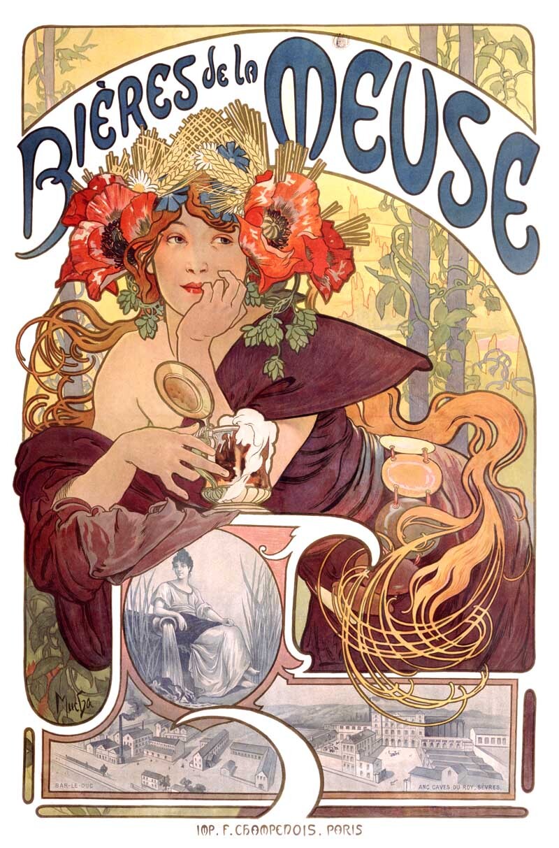 Mucha Nouveau Bieres de la Meuse Poster 0000-0920
