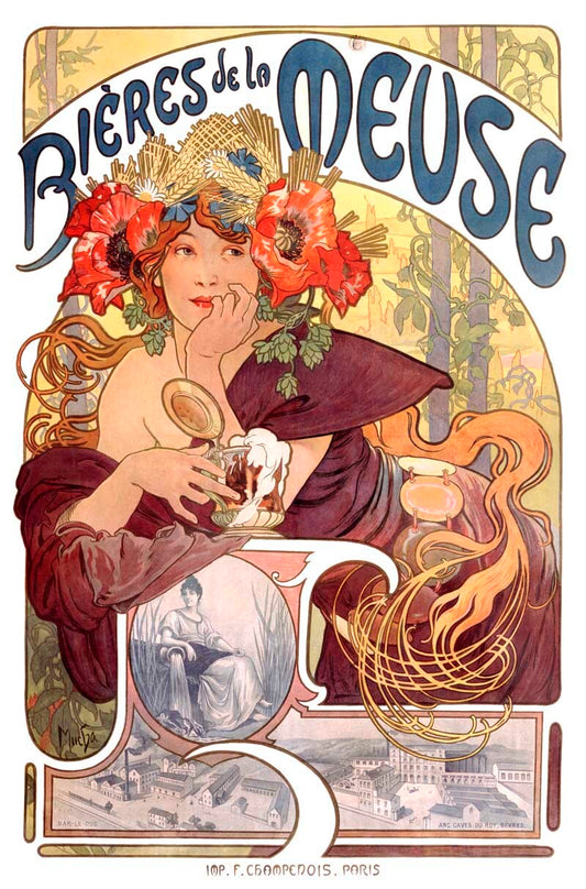 Mucha Nouveau Bieres de la Meuse Poster 0000-0920