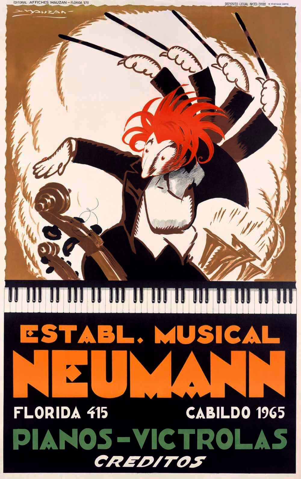 Neumann Piano Music Conductor Poster 0000-0994