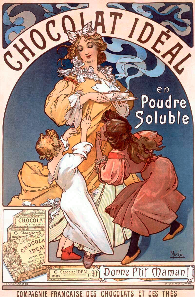 Mucha Nouveau Chocolate Ideal Poster 0000-1010