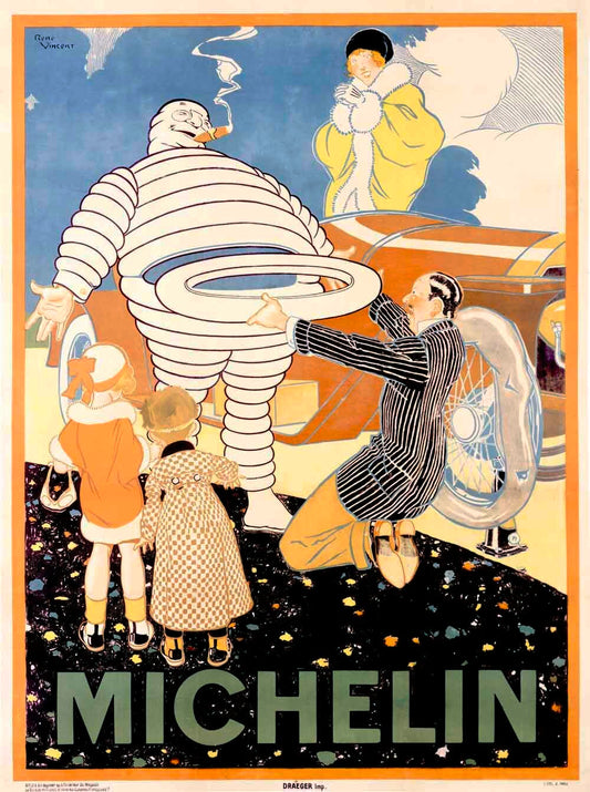 1935 Bibendum Michelin Tire Man Poster 0000-1058