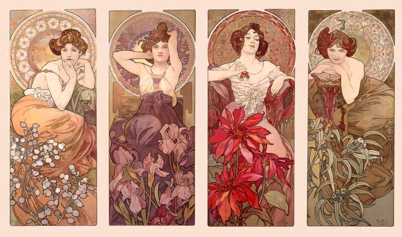 Mucha Precious Stones and Flowers 0000-1127