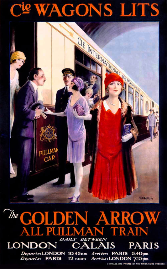 Wagons Lits  Golden Arrow Train Poster 0000-1150