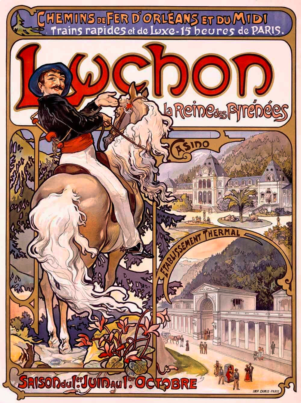 Mucha Luchon Casino Spa Poster 0000-1296