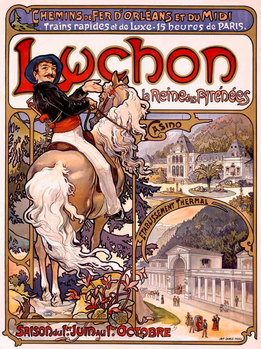 Mucha Luchon Casino Spa Poster 0000-1296