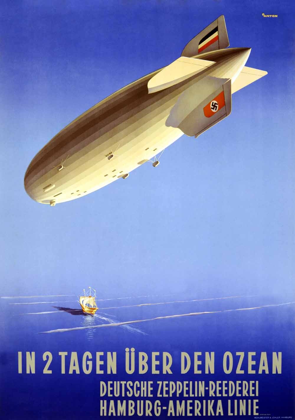 In 2 Tagen uber den Ozean Zeppelin Poster 0000-1558