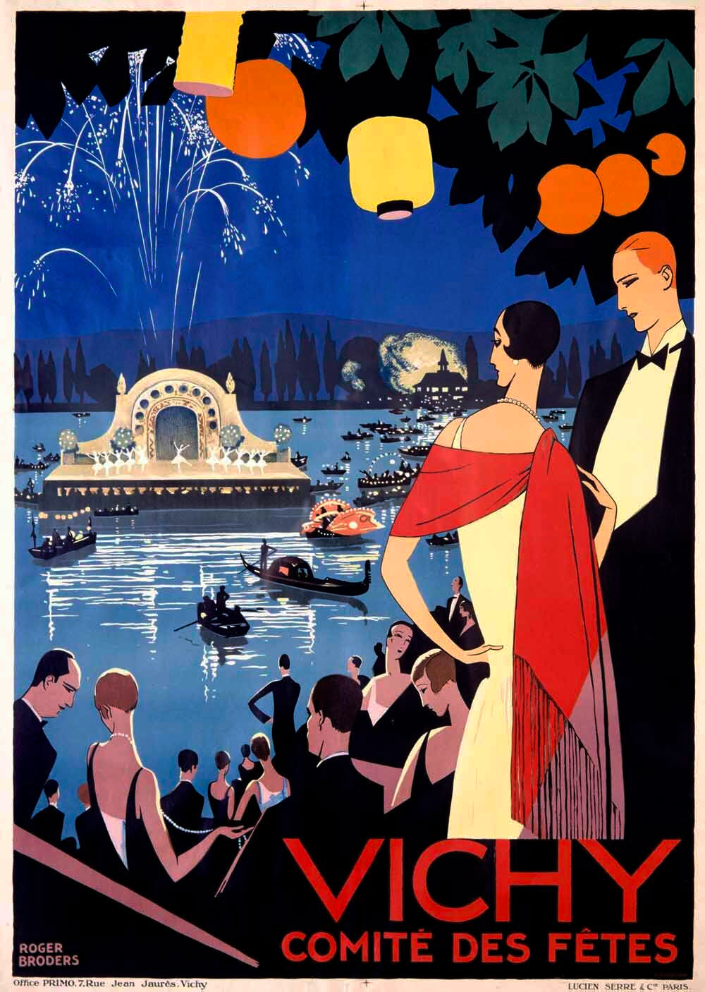 French Deco Vichy Lake Poster 0000-1743