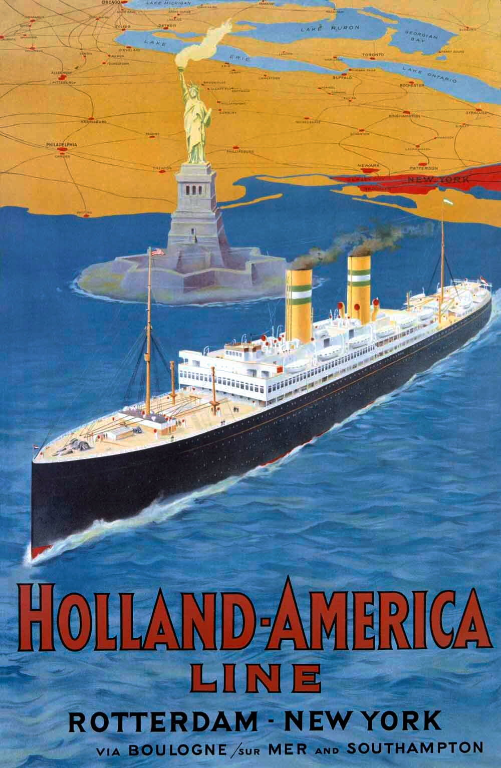 Holland America Steamship Oceanline Poster 0000-1762