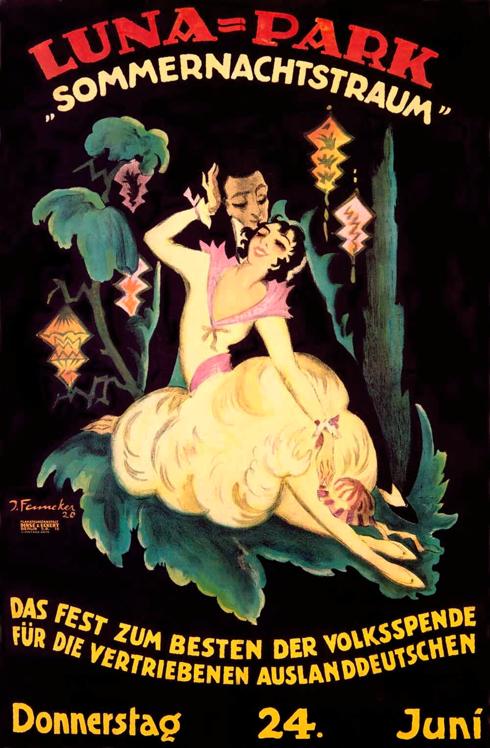 German Luna Park Summer Night Dance 0000-1775