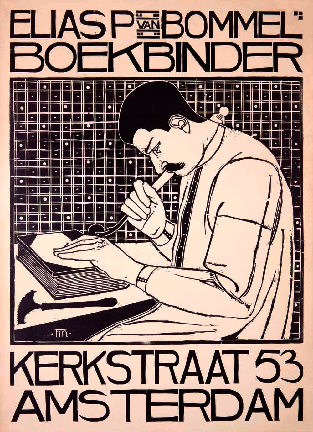 Amsterdam Boekbinder Poster 0000-1804