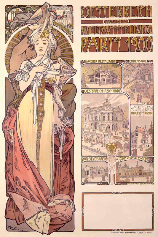 Mucha Nouveau Osterreich Poster 0000-1837