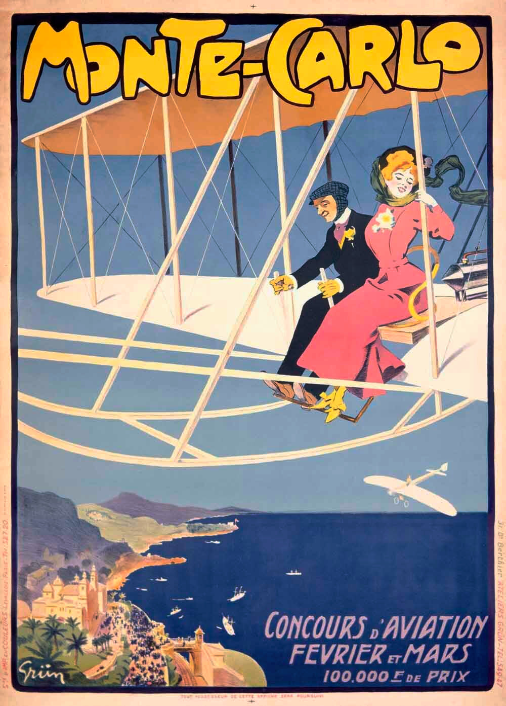 Monte Carlo Air Show Aviation Poster 0000-2104