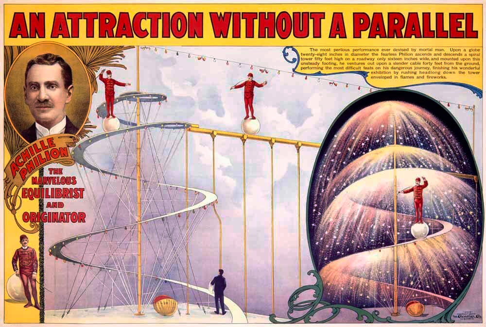 Tightrope Walker Circus Poster 0000-2106
