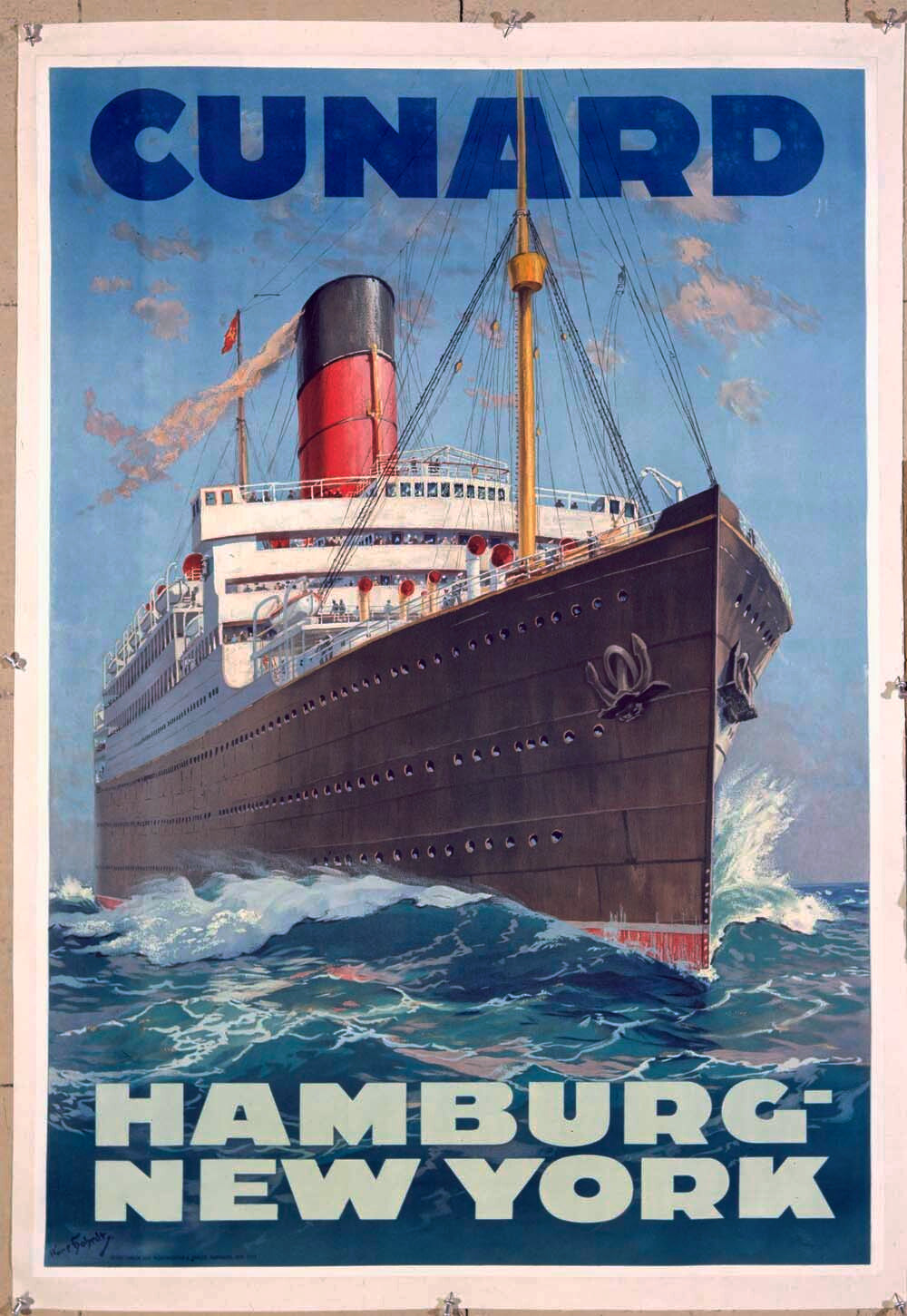 Cunard Line, Hamburg to New York 0000-2124