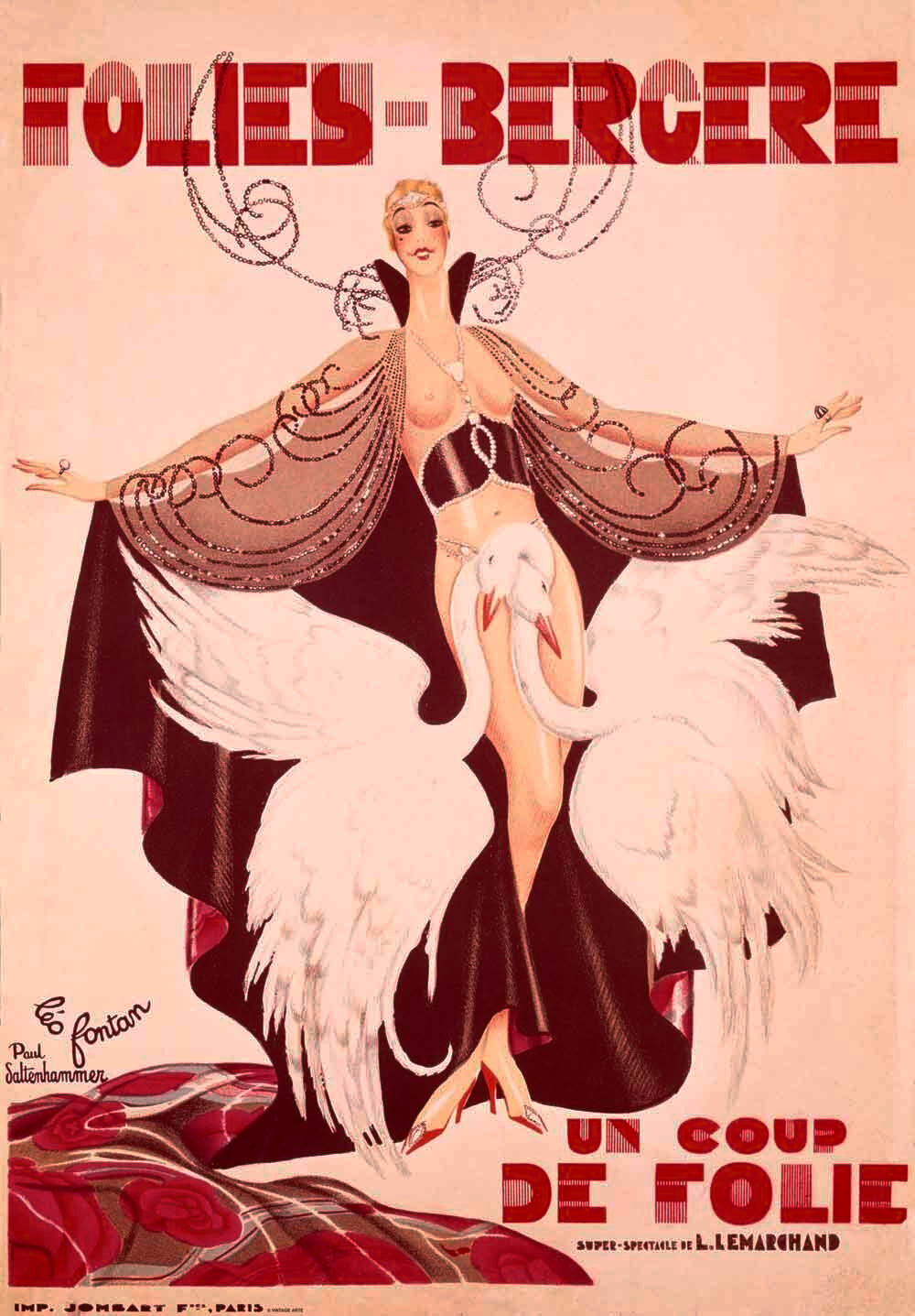 French Cabaret Folies Bergere Poster 0000-2208