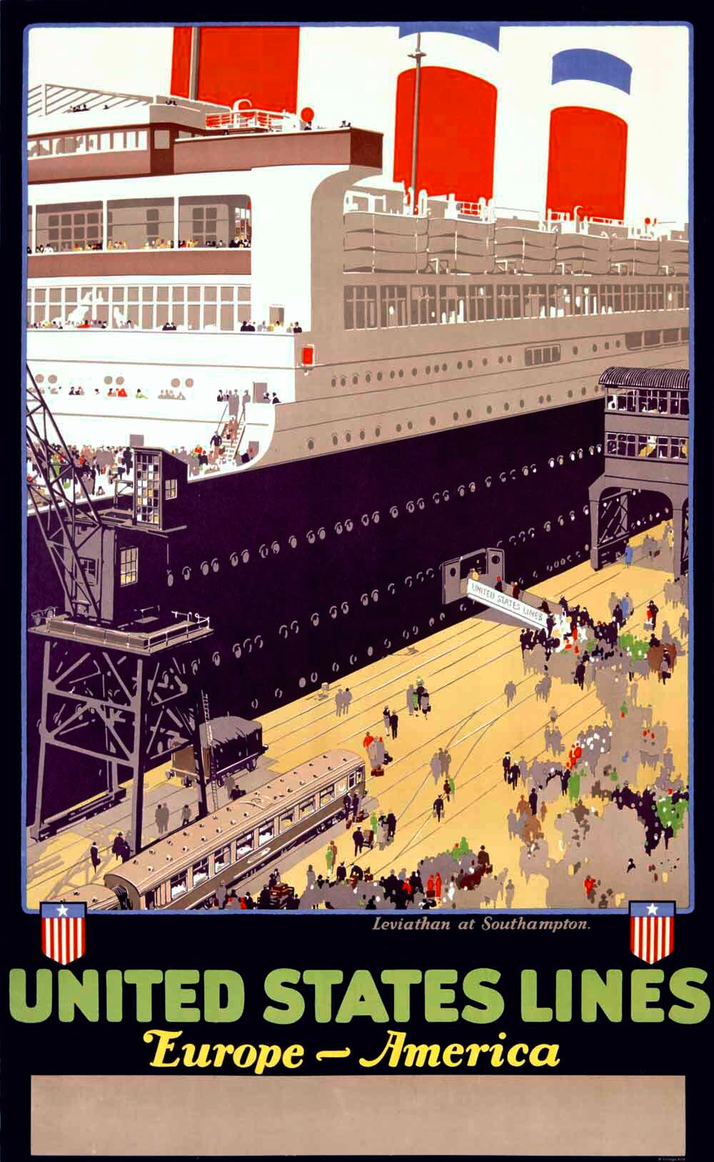United States Lines/Leviathan at Southampton 0000-2404