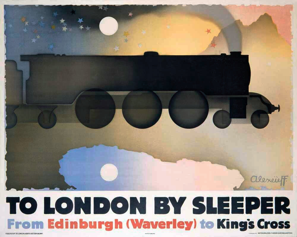 Night Scotsman London Sleeper Train Poster 0000-2406