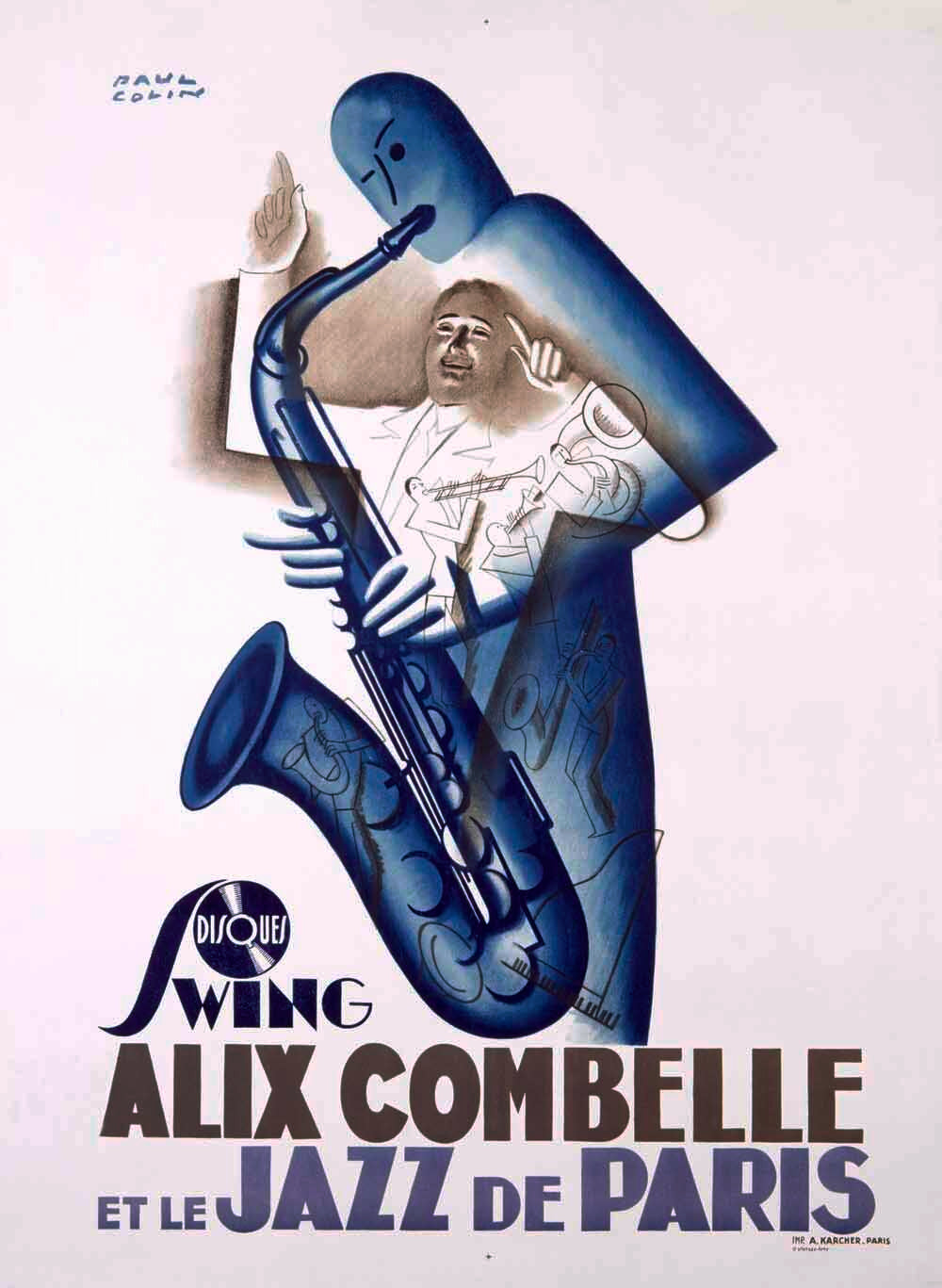 Alix Combelle Jazz Band Record Poster 0000-2417